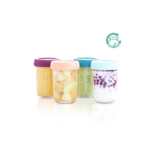 4er-Set Messschalen aus Glas, 220 ml, Babymoov