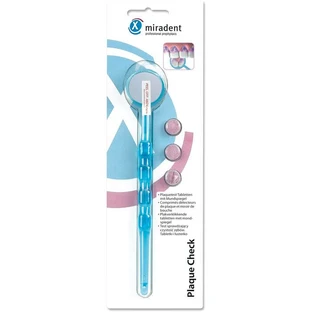 MIRADENT Plaquetest Mira2+mirror blue transparent 1 pc.
