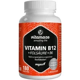 VITAMIN B12 1000 µg hochdos.+B9+B6 vegan Tabletten 180 St.