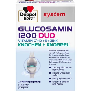 DOPPELHERZ Glucosamine 1200 Duo systeem combinatieverpakking 60 st.