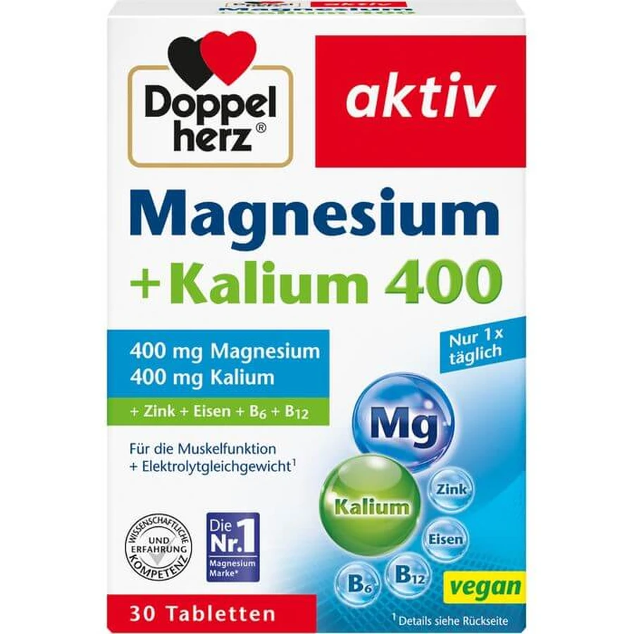 DOPPELHERZ Magnesium+Potassium Tablets 30 Capsules