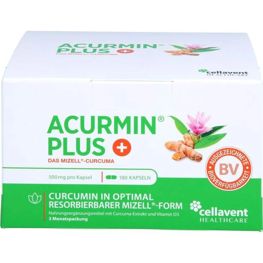 ACURMIN Plus Das Mizell-Curcuma Weichkapseln 180 St.