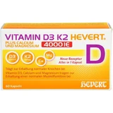 VITAMINE D3 K2 Hevert+Calcium en Magnes.4000 IU Kps. 60 st.