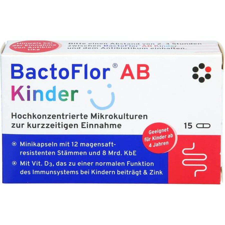 BACTOFLOR AB Cápsulas duras para niños 15 unid.