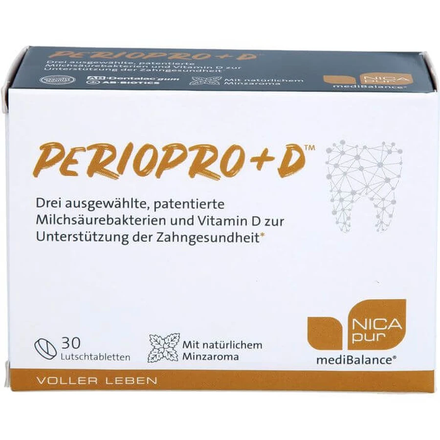 NICAPUR mediBalance PerioPro+D zuigtabletten 30 stuks.