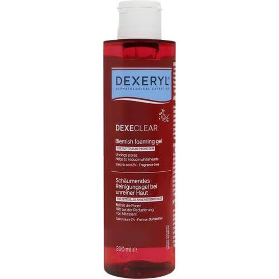 DEXERYL DEXECLEAR Reinigingsgel schuimend onzuivere huid 200 ml