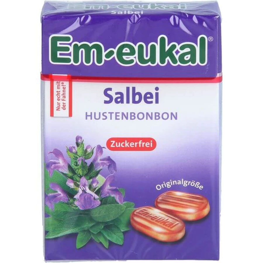 Caramelos EM-EUKAL salvia sin azúcar caja 50 g