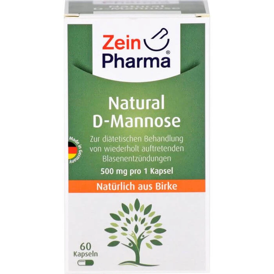 NATURAL D-Mannose 500 mg Capsules 60 Capsules