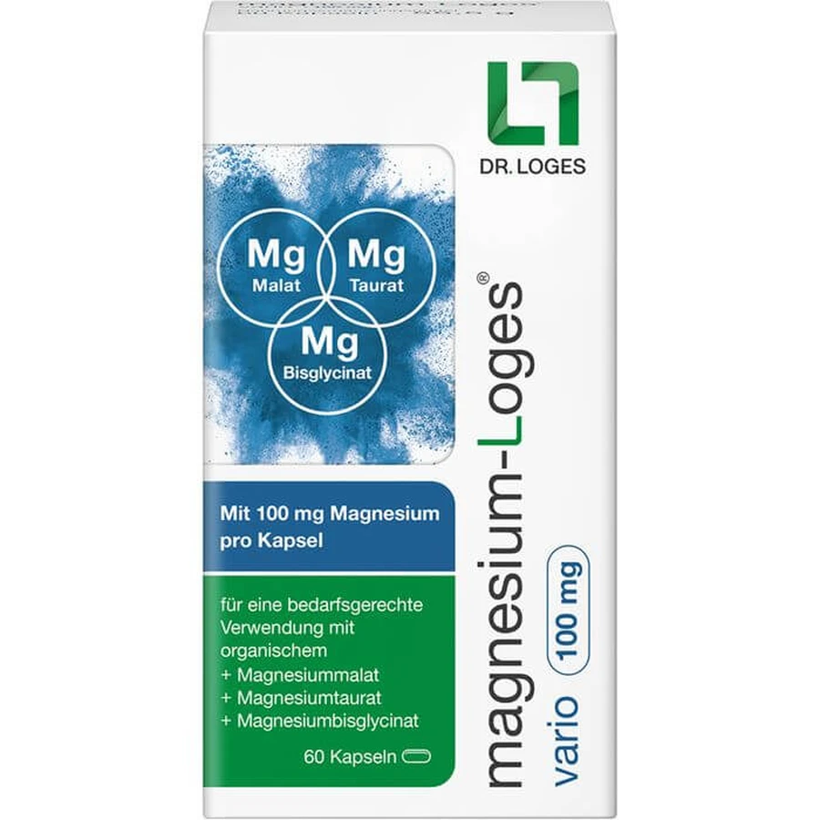 MAGNESIUM-LOGES vario 100 mg capsules 60 Capsules