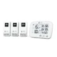 Digitales Thermometer- und Hygrometer-Set mit 3 drahtlosen Außensendern Trio, Airbi