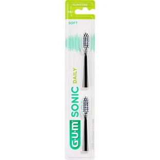 GUM SONIC DAILY Ersatzbürstenköpfe schwarz 2 St.