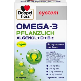 DOPPELHERZ Omega-3 pflanzlich system Kapseln 60 St.