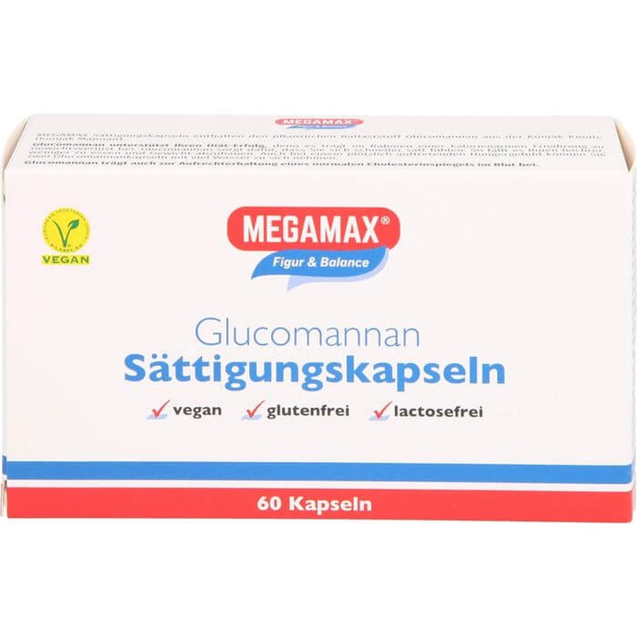 MEGAMAX Satiety Capsules Glucomannan 60 Capsules