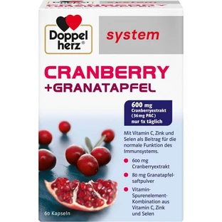 DOPPELHERZ Cranberry+Pomegranate system Capsules 60 Capsules