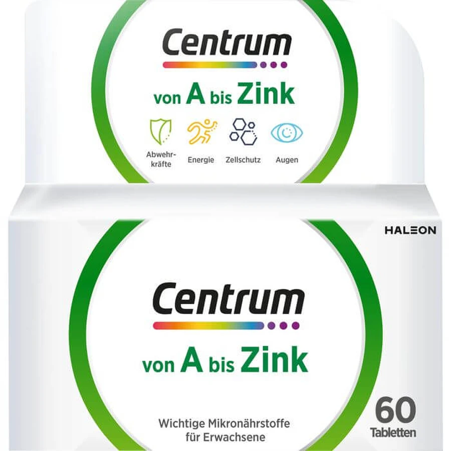 CENTRUM A-Zinc Tablets 60 Capsules