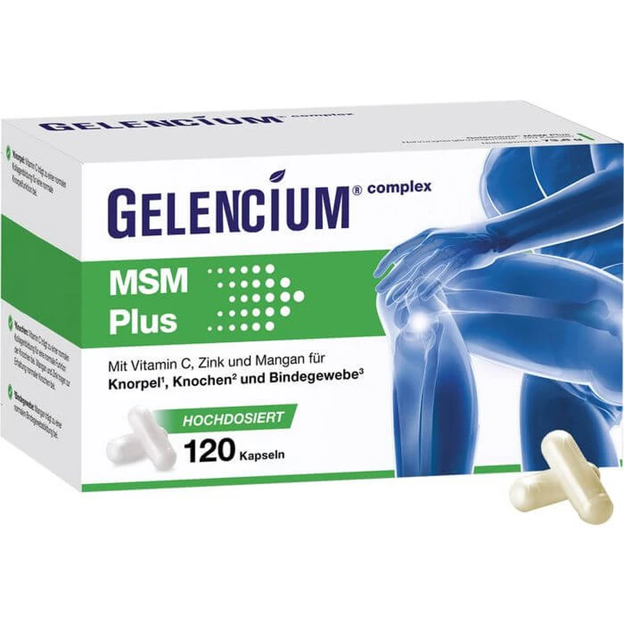 GELENCIUM MSM Plus Kapseln+Vitamin C hochdosiert 120 St.