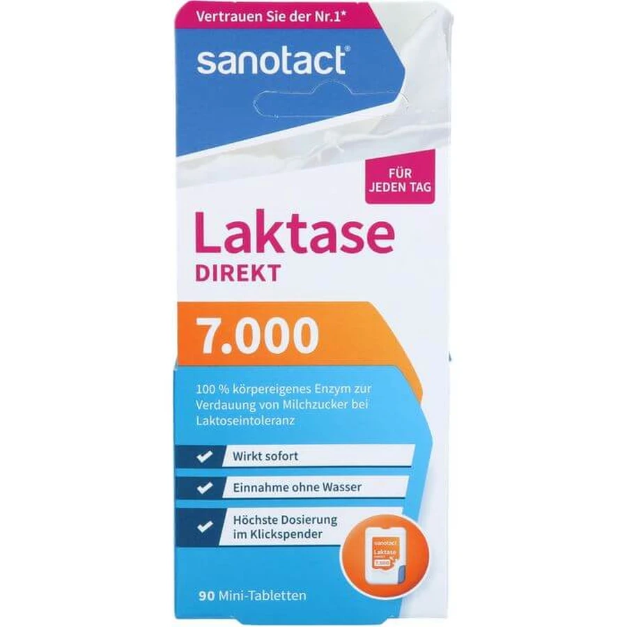 SANOTACT Lactasa 7.000 FCC Mini-Tabletas 90 St.