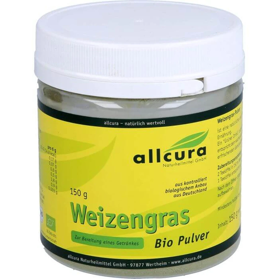 Pudră organică din iarbă de grâu 150 g