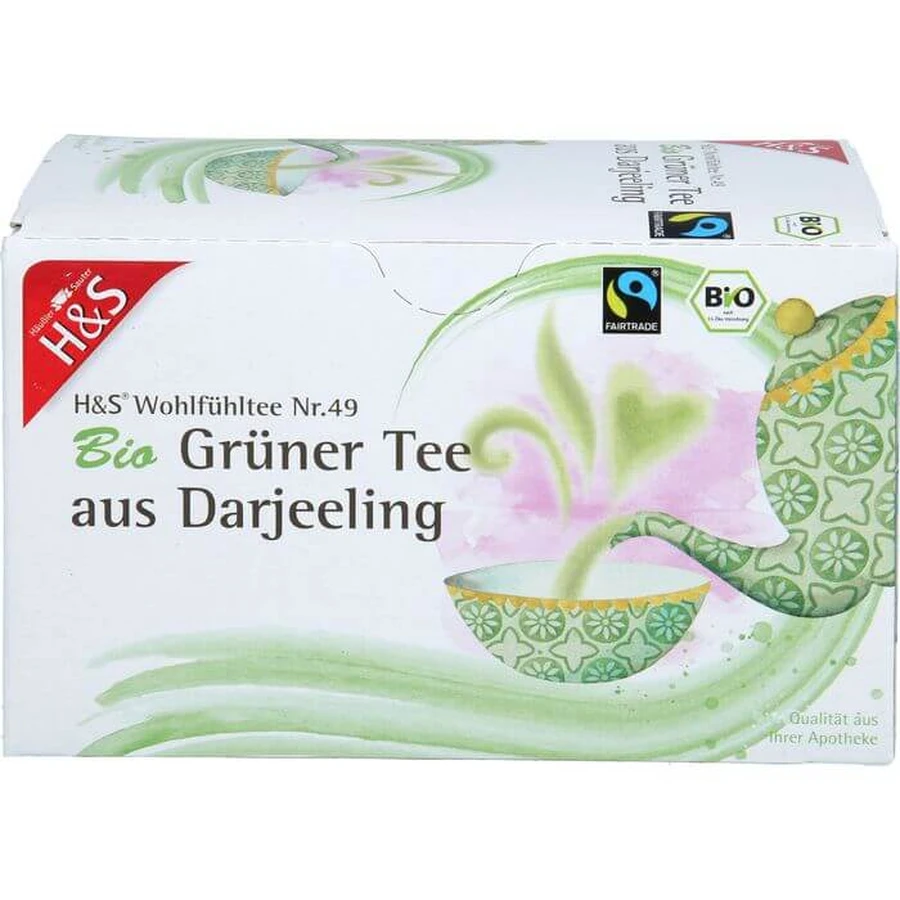 H&S Organic Green Tea from Darjeeling filter bag 40 g