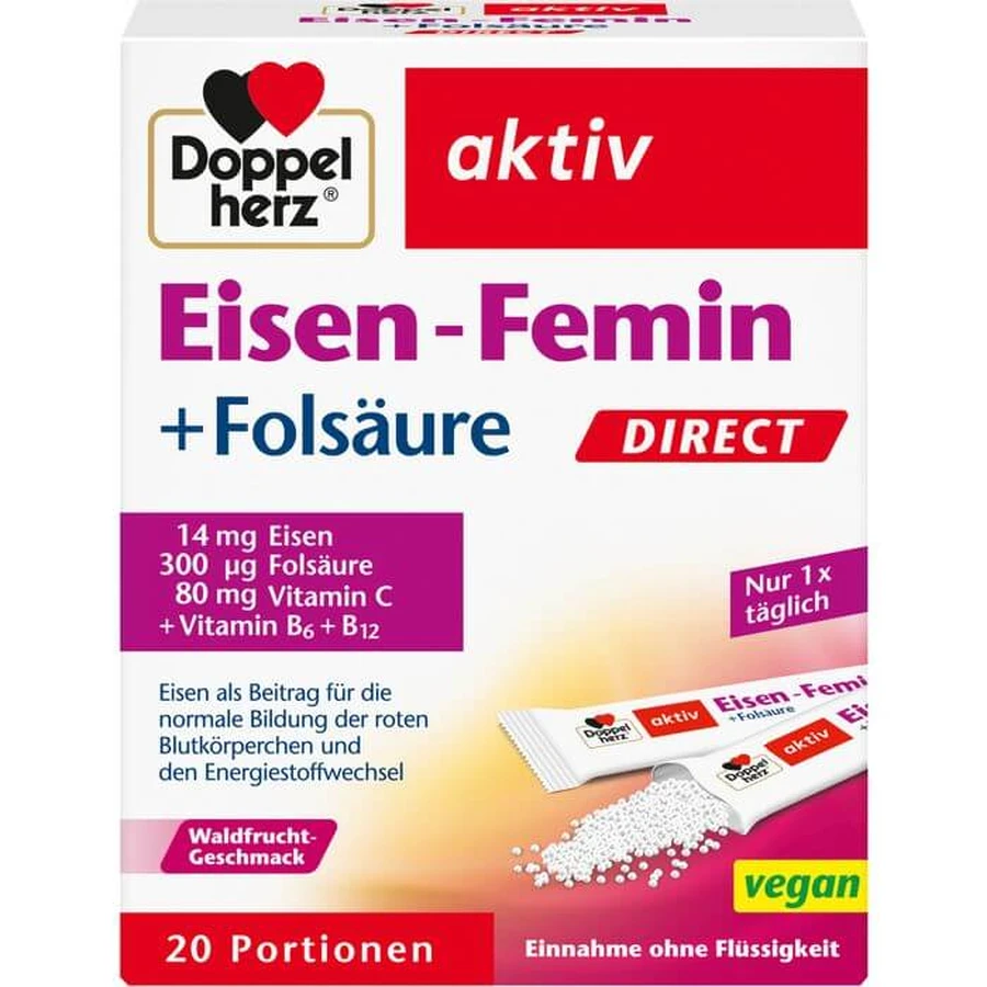 DOPPELHERZ Eisen-Femin DIRECT Pellets 20 St.