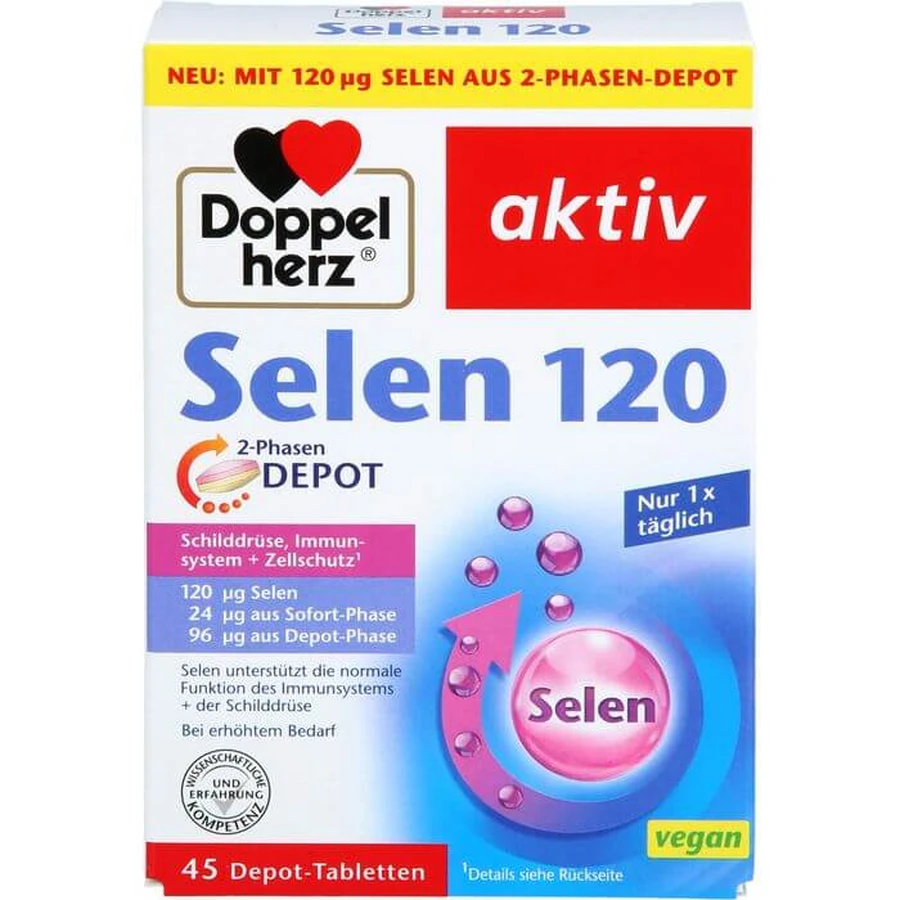 DOPPELHERZ Selenium 120 2-Phase Depot Tablets 45 St.