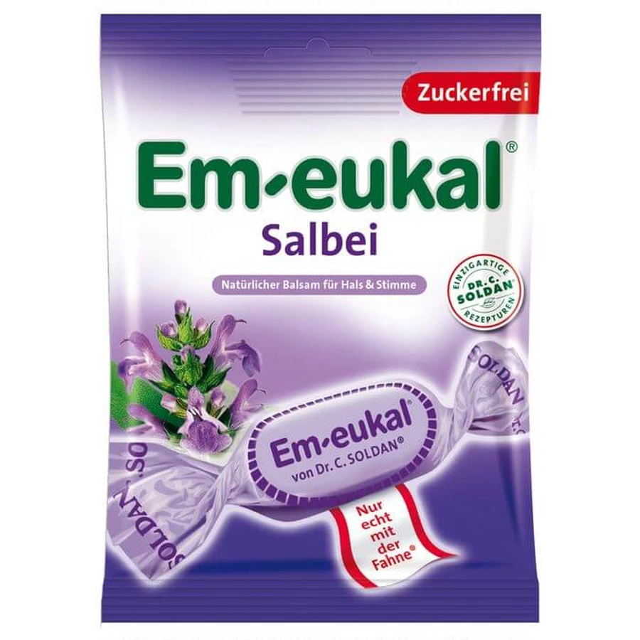 EM-EUKAL Sage suikervrij snoep 75 g
