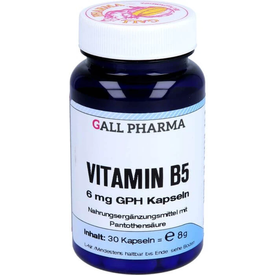 VITAMIN B5 6 mg GPH Capsules 30 Capsules