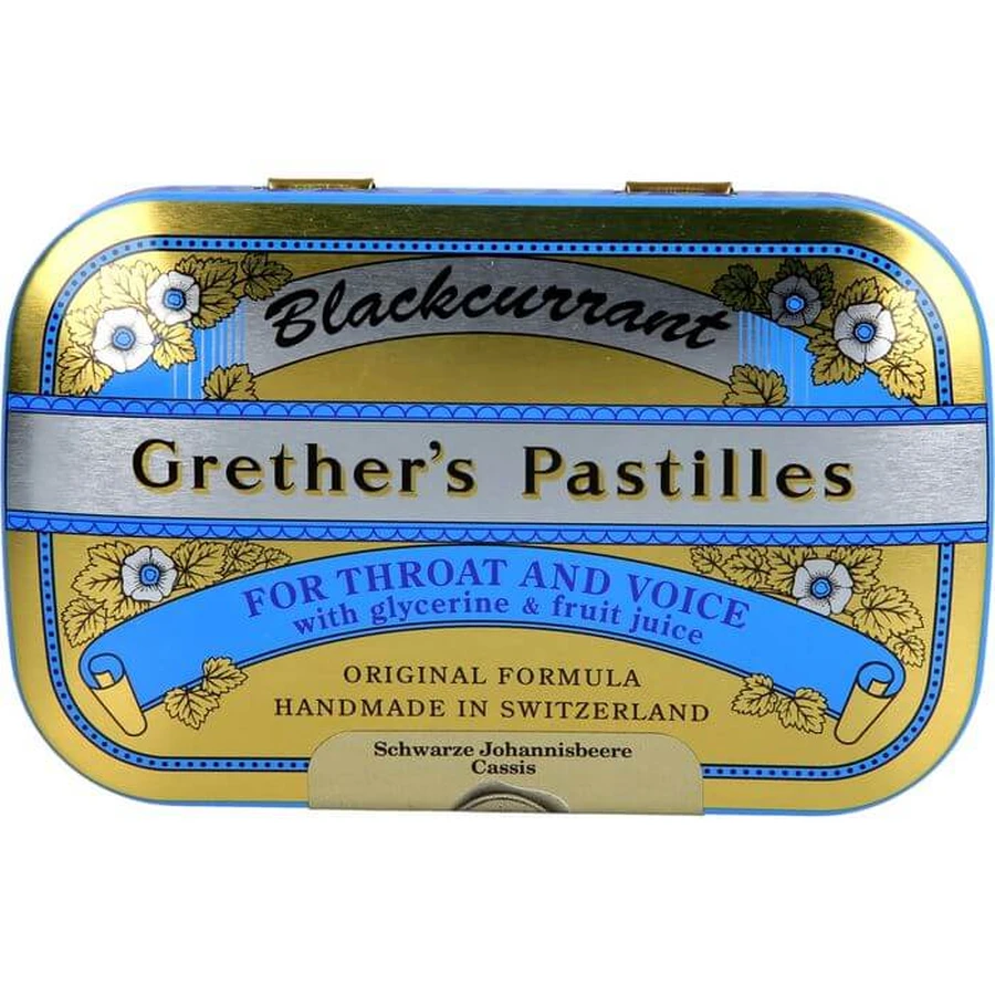 GRETHERS Blackcurrant Gold zh.Past.tin 60 g