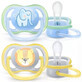 Ultra Air boys pacifier, 0-6 months, 2 pieces, SCF085/01, Philips Avent
