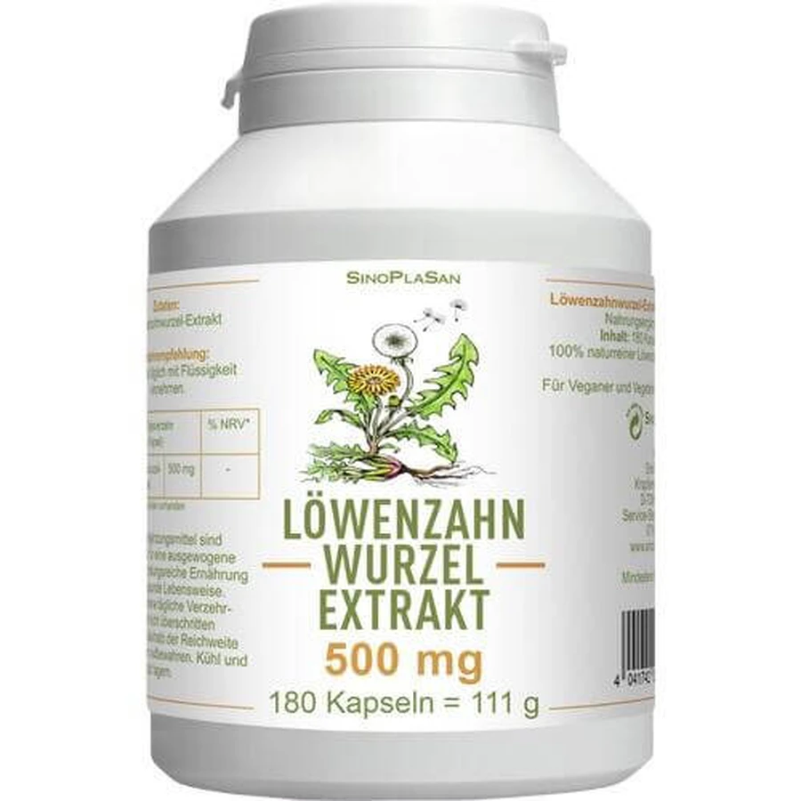 LÖWENZAHNWURZEL Extract 500 mg Mono Capsules 180 Capsules