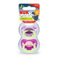 Signature Night silicone soother, 0-6 months, 2 pieces, Nuk