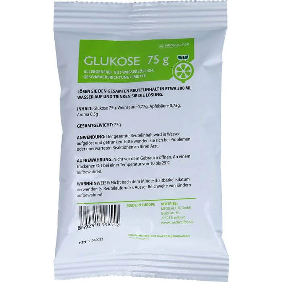 GLUKOSE 75 g Kalk Oraal preparaat 75 g