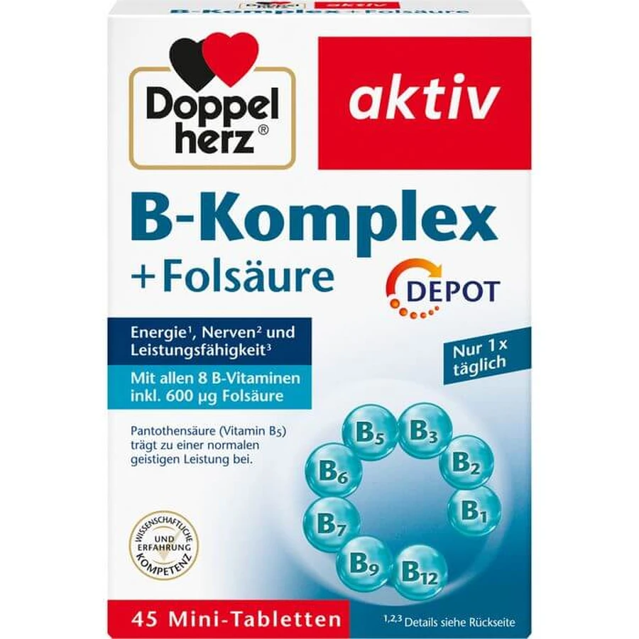 DOPPELHERZ B-Komplex+Folsäure Tabletten 45 St.