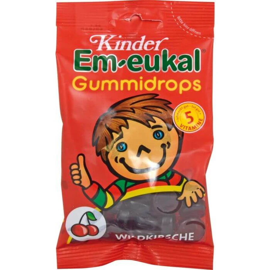 EM-EUKAL Goma de Mascar Infantil Cereza Silvestre sug. 75 g