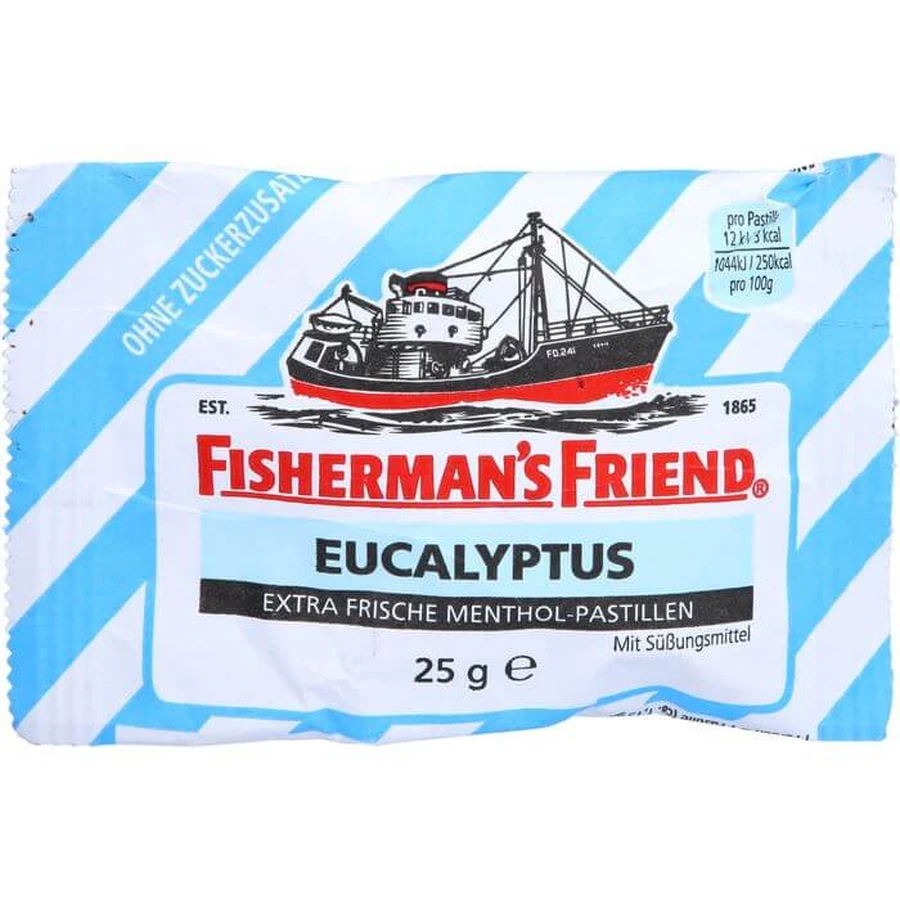 FISHERMANS FRIEND Eucalyptus sans sucre pastilles 25 g