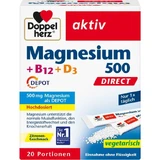 DOPPELHERZ Magnesium 500+B12+D3 Depot DIRECT Pell. 20 St.