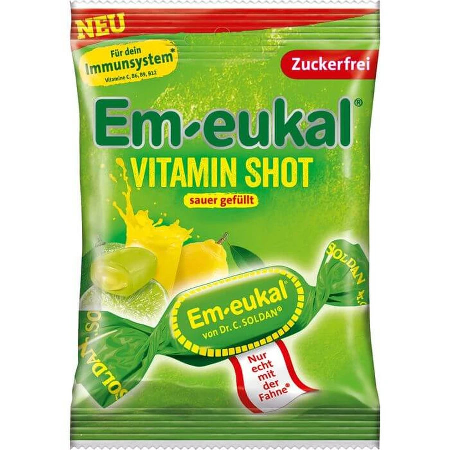 EM-EUKAL caramelle Vitamin Shot sour senza zucchero 75 g