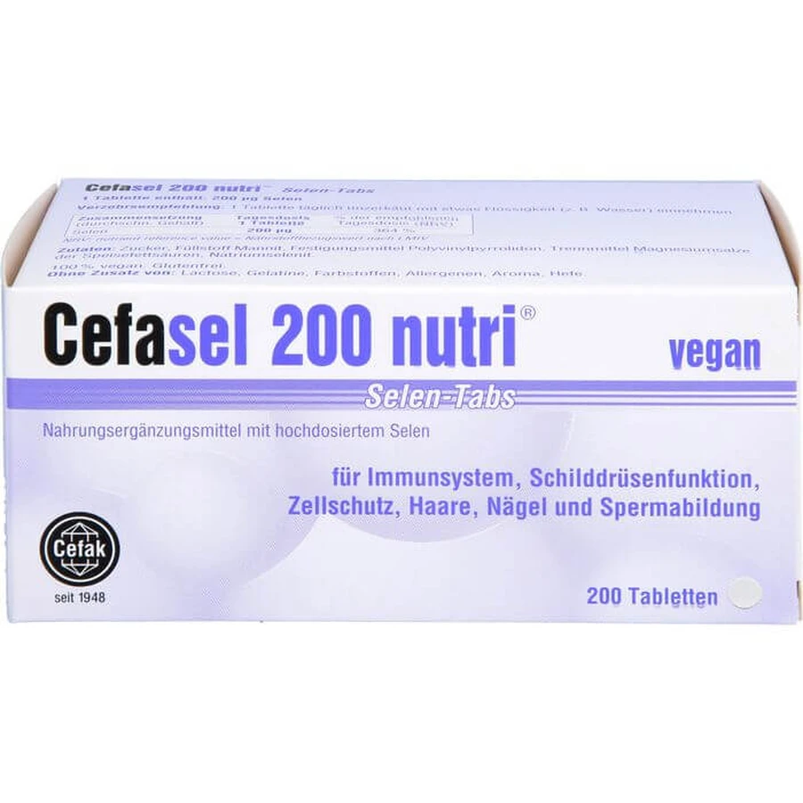 CEFASEL 200 nutri selenium tabs 200 st.