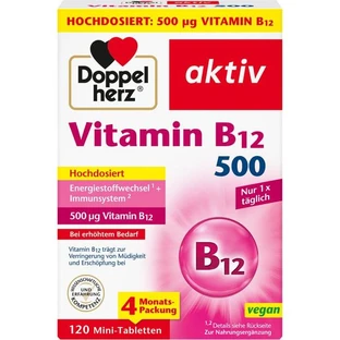 DOPPELHERZ Vitamina B12 500 Comprimidos 120 Cápsulas