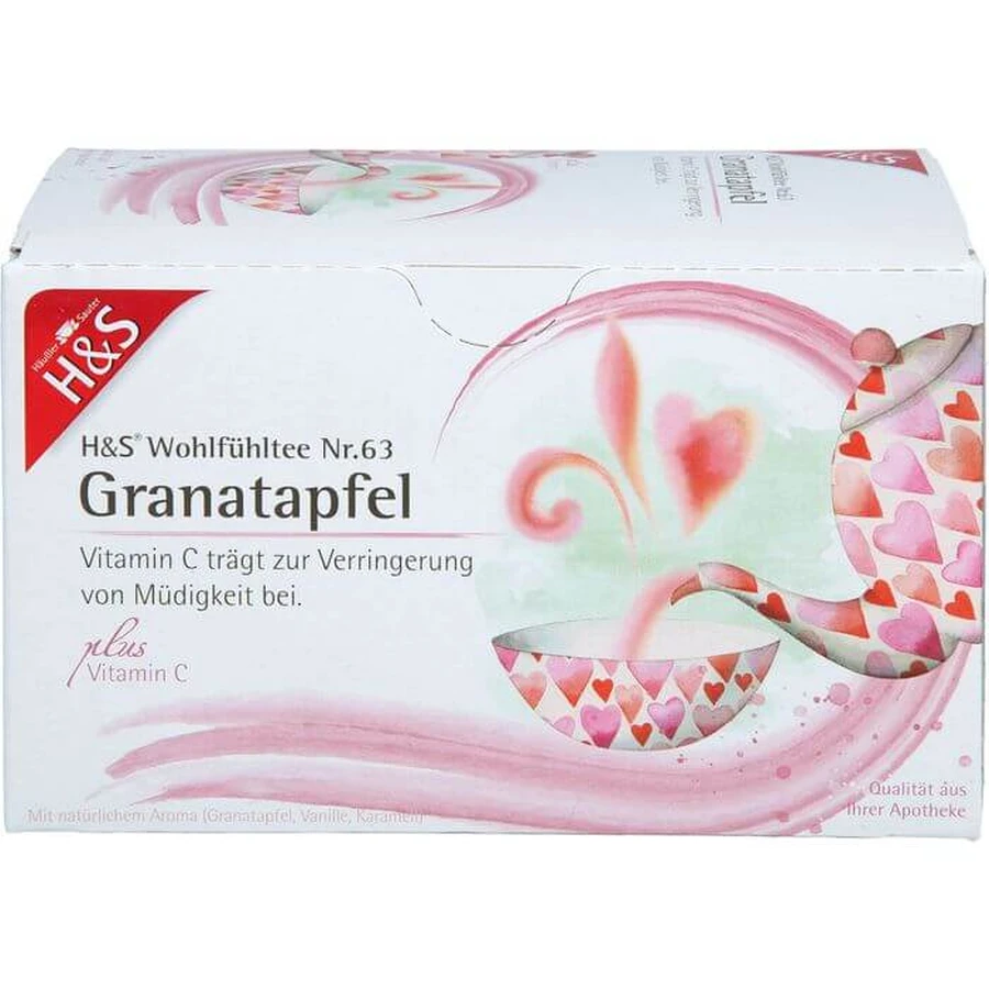H&S Pomegranate with vitamin C filter bag 40 g