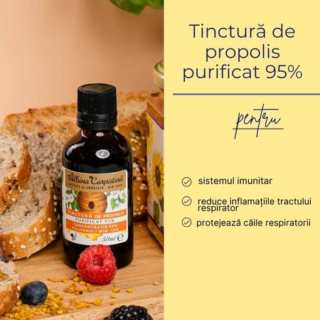 Propolis Tinktur 95%, 15% Polyphenole, 50 ml, Albina Carpatina