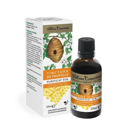 Propolis Tinktur 95%, 15% Polyphenole, 50 ml, Albina Carpatina