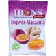 IBONS jengibre fruta de la pasión sin azúcar bolsa de pastillas 75 g
