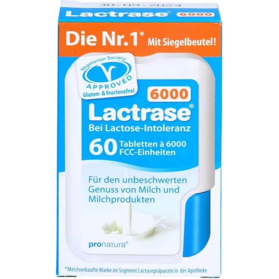 LACTRASE 6.000 FCC tabletten in klikdispenser 60 stuks.