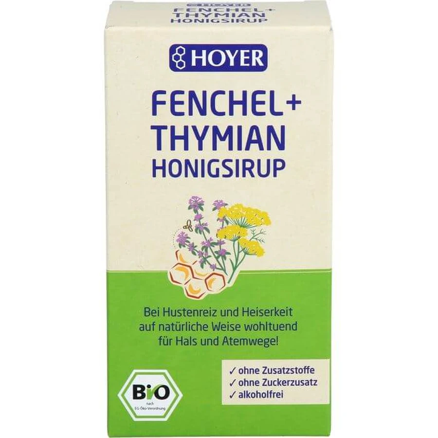 HOYER Venkel+thijm-honingsiroop 250 g