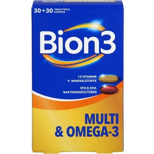 BION3 Multi+Omega-3 pack combinado 30 comprimidos + 30 cápsulas 60 uds.