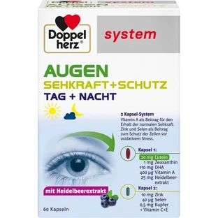 DOPPELHERZ Augen Sehkraft+Schutz system Cápsulas 60 Cápsulas