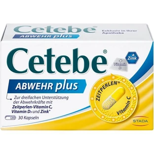 CETEBE ABWEHR plus vitamine C+vitamine D3+zink caps. 30 st.
