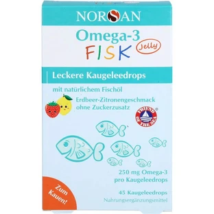NORSAN Omega-3 FISK Gelei voor kinderen Dragees 45 St.