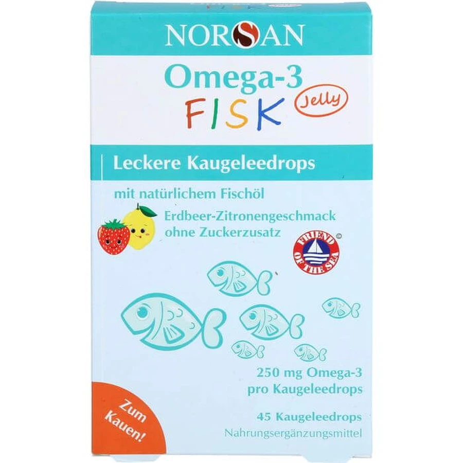 NORSAN Omega-3 FISK Gelei voor kinderen Dragees 45 St.